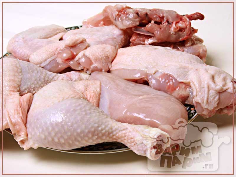 разделать курицу на порционные куски
