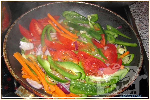 подготовить овощи для момо